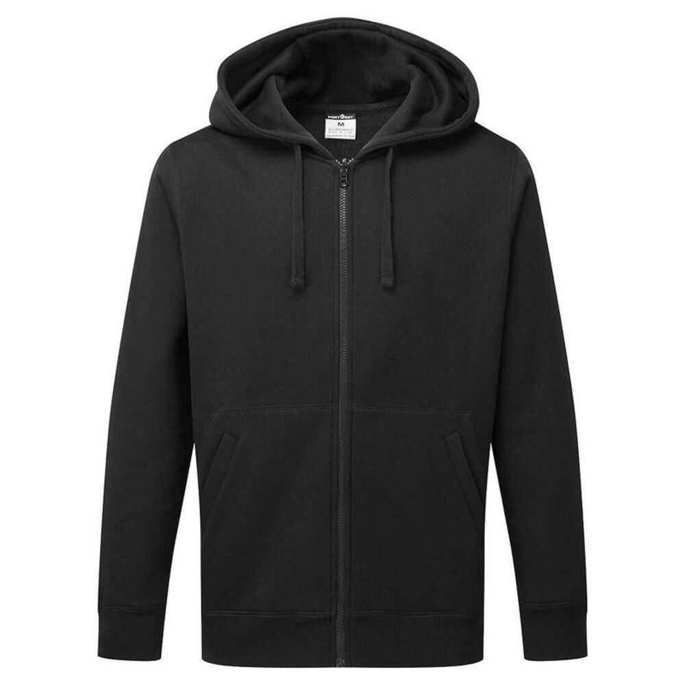 Portwest Unisex Adult Full Zip Hoodie / Black